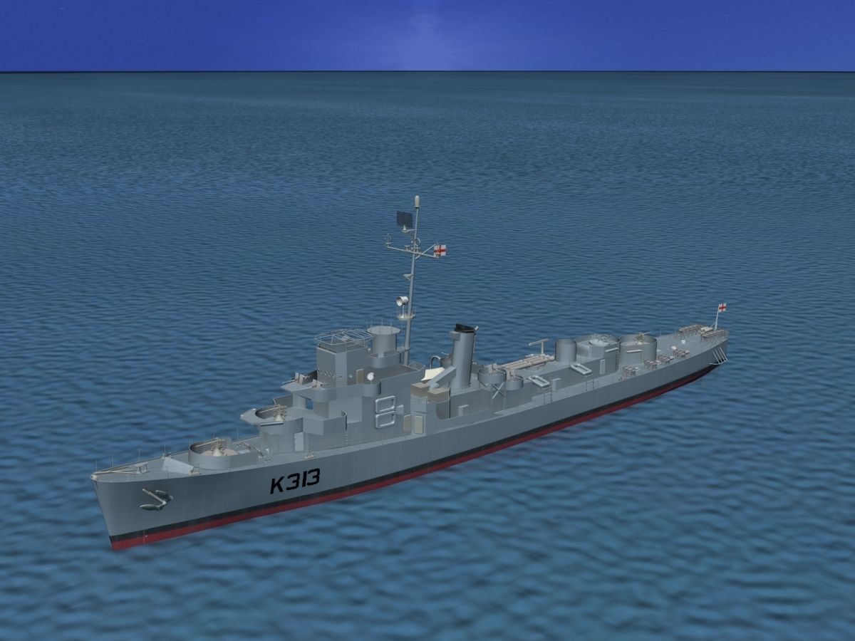 UK Captains Class Frigate Blackwood 3D model_9
