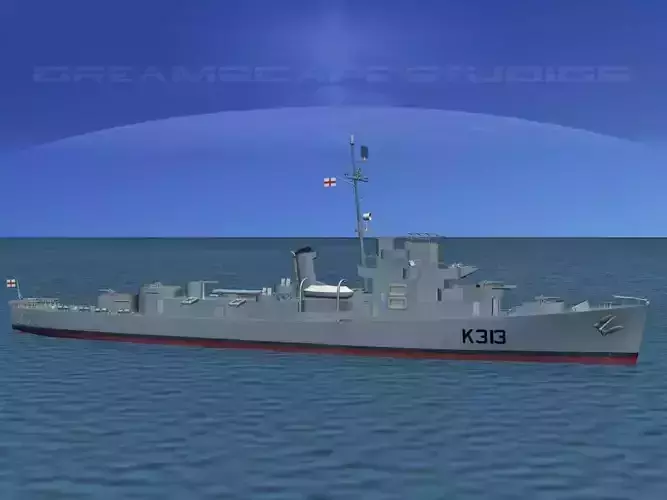 UK Captains Class Frigate Blackwood 3D model