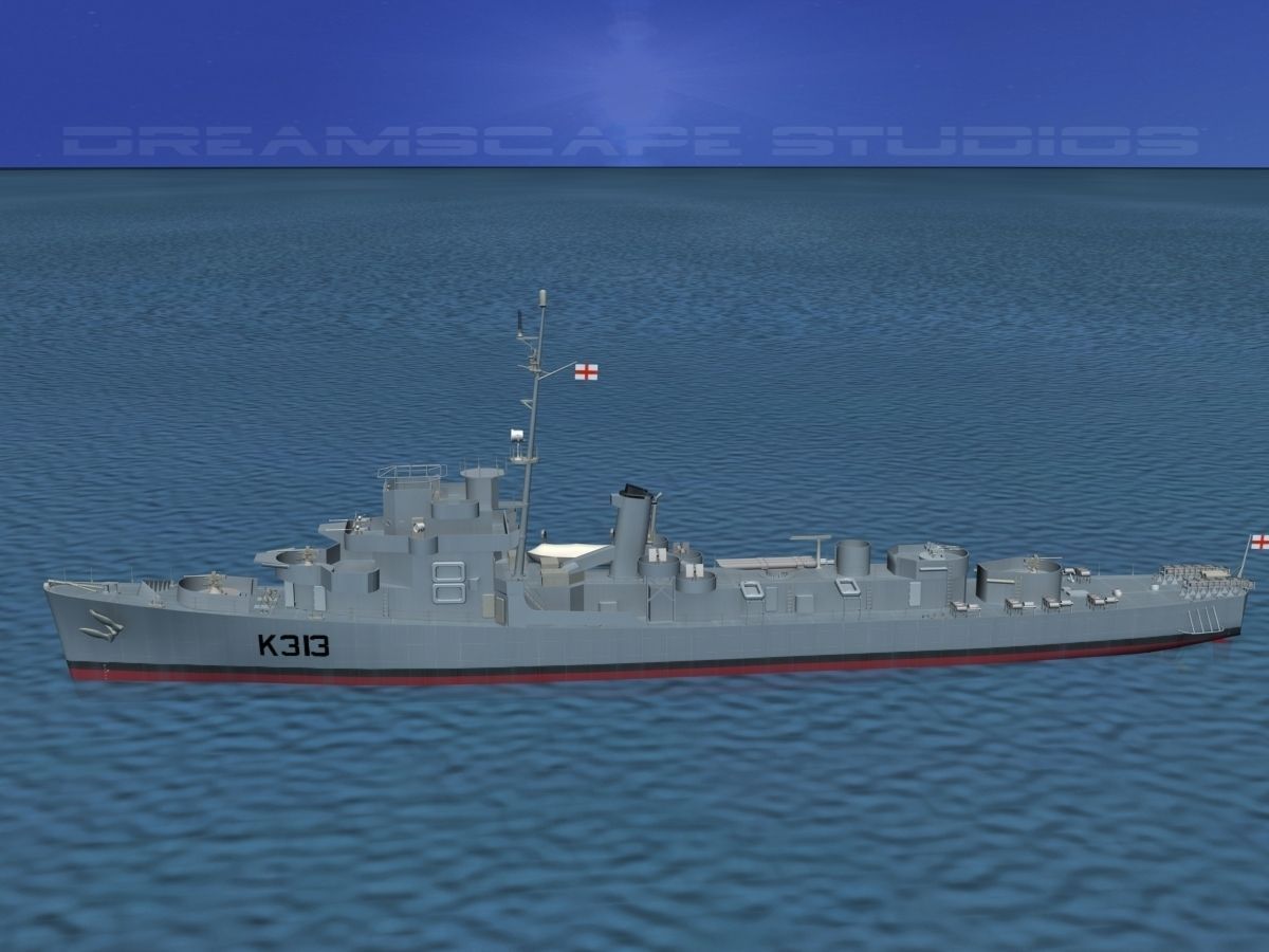 UK Captains Class Frigate Blackwood 3D model_8
