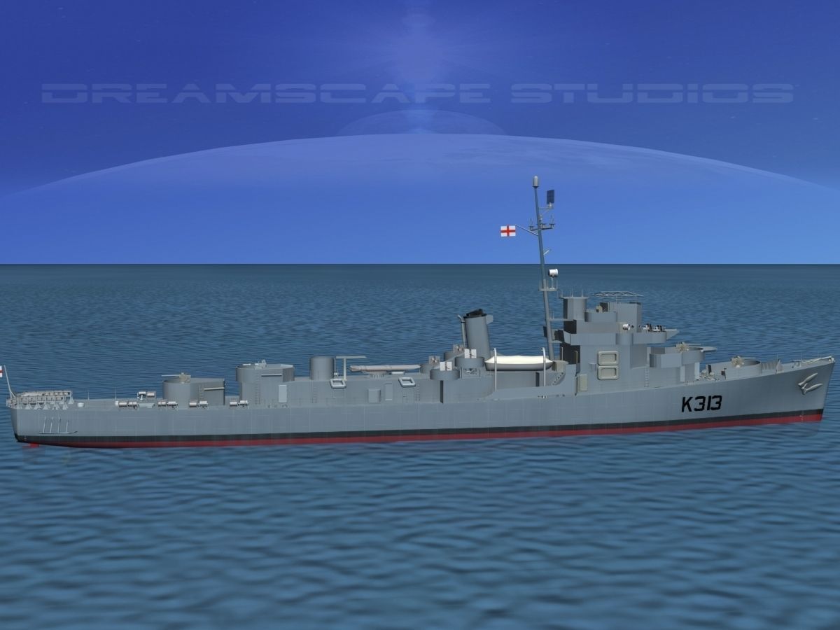UK Captains Class Frigate Blackwood 3D model_3