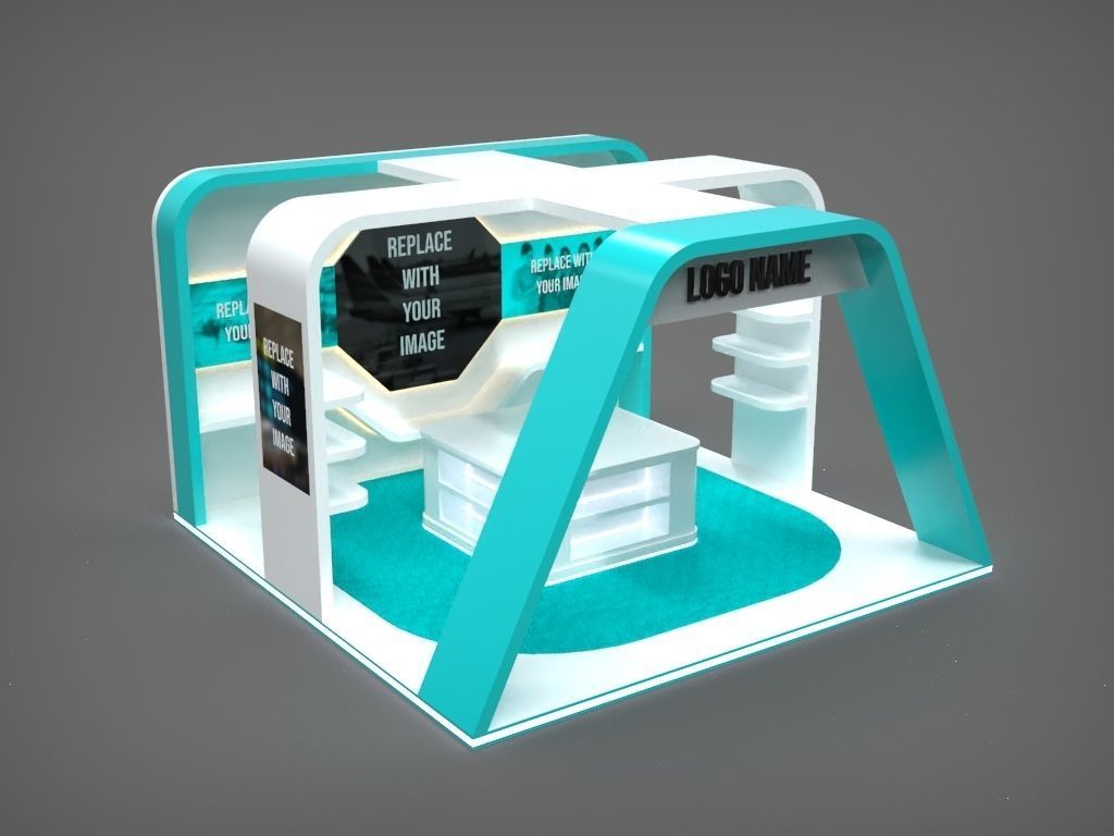 Booth Exhibition 1 3D model_3