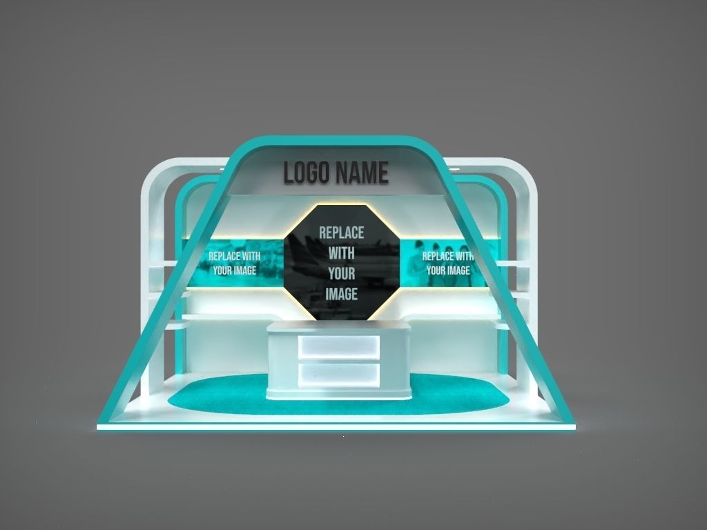 Booth Exhibition 1 3D model_1