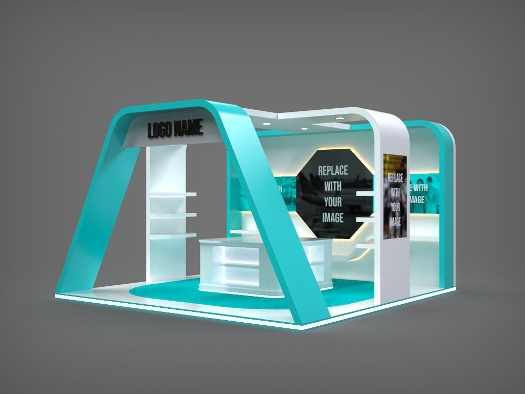 Booth Exhibition 1 3D model_2