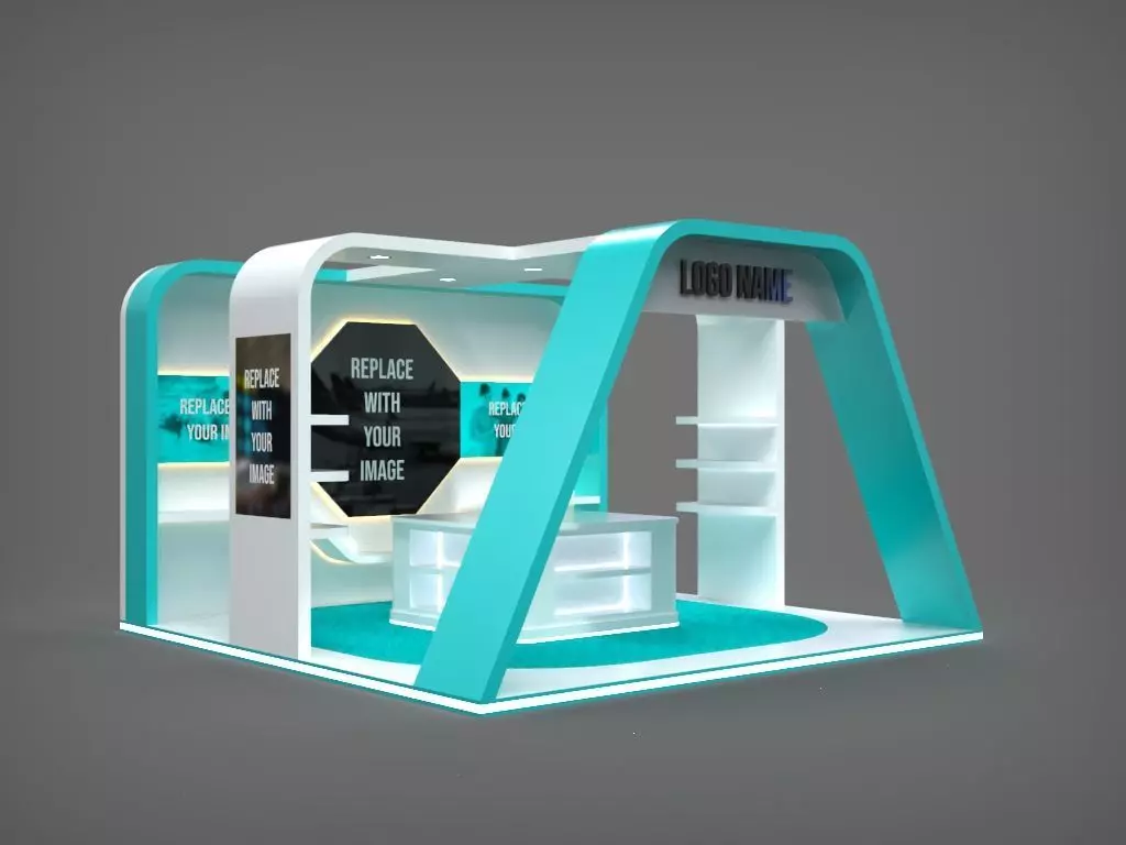 Booth Exhibition 1 3D model_0