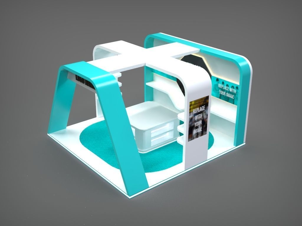 Booth Exhibition 1 3D model_4