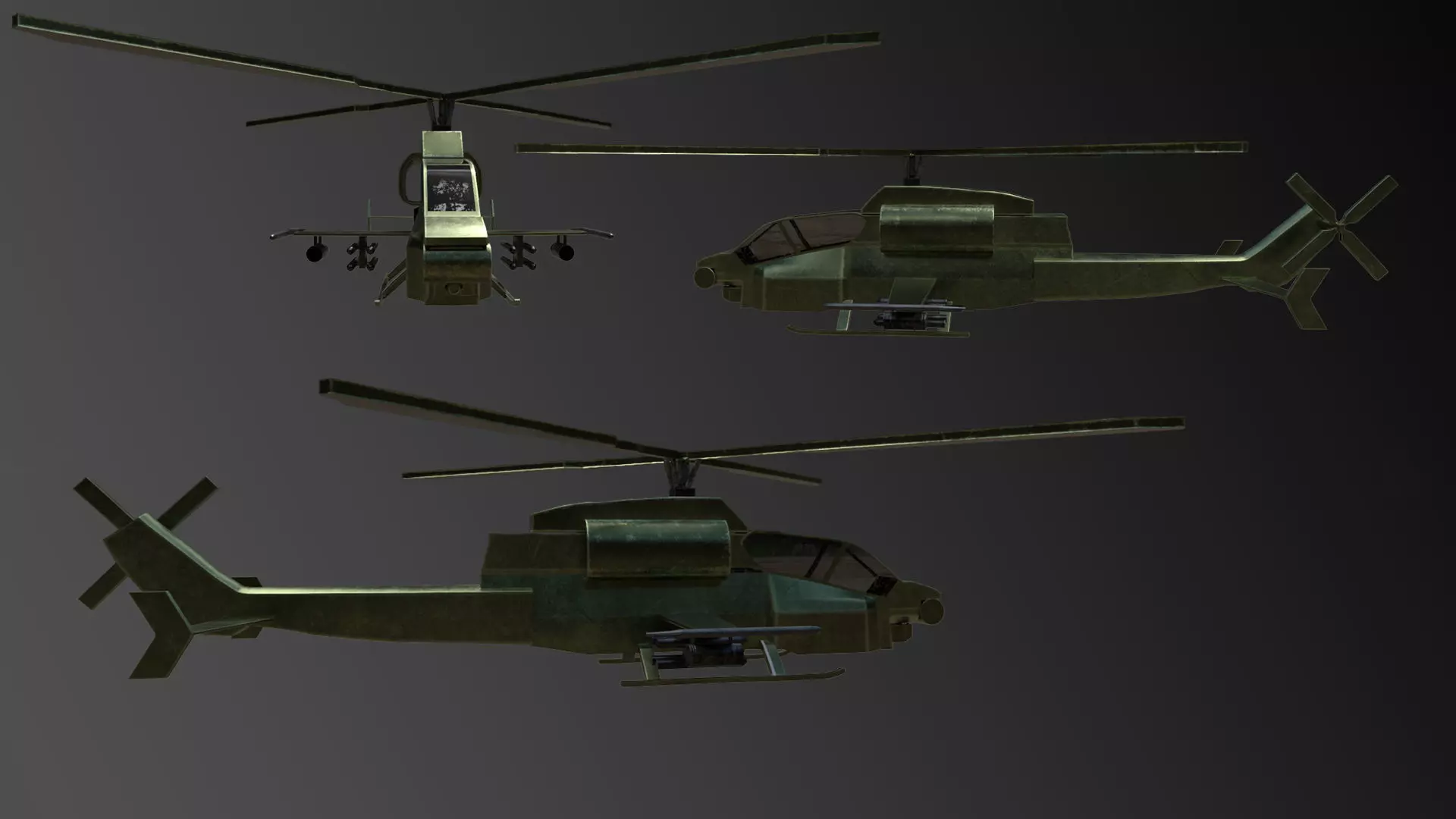 Bell Ah 1Z vIPER BY Bagera 3005 Low-poly 3D model_0