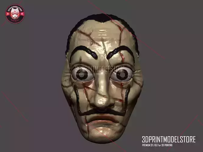 Money Heist Dali Mask Dark - Cosplay Helmet - Halloween Costume 3D print model