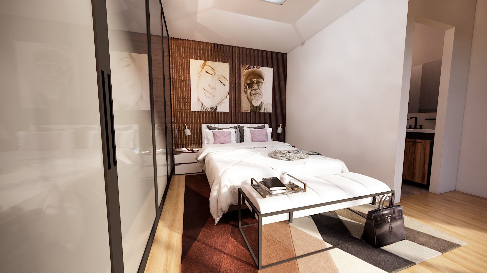 modern vacation residential house on 40m2 3d model Low-poly 3D model_6