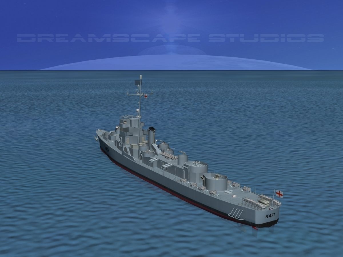 UK Captains Class Frigate HMAV Cooke 3D model_6