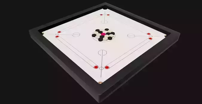 Carrom Board and Stool 3D Model Free Download Free 3D model