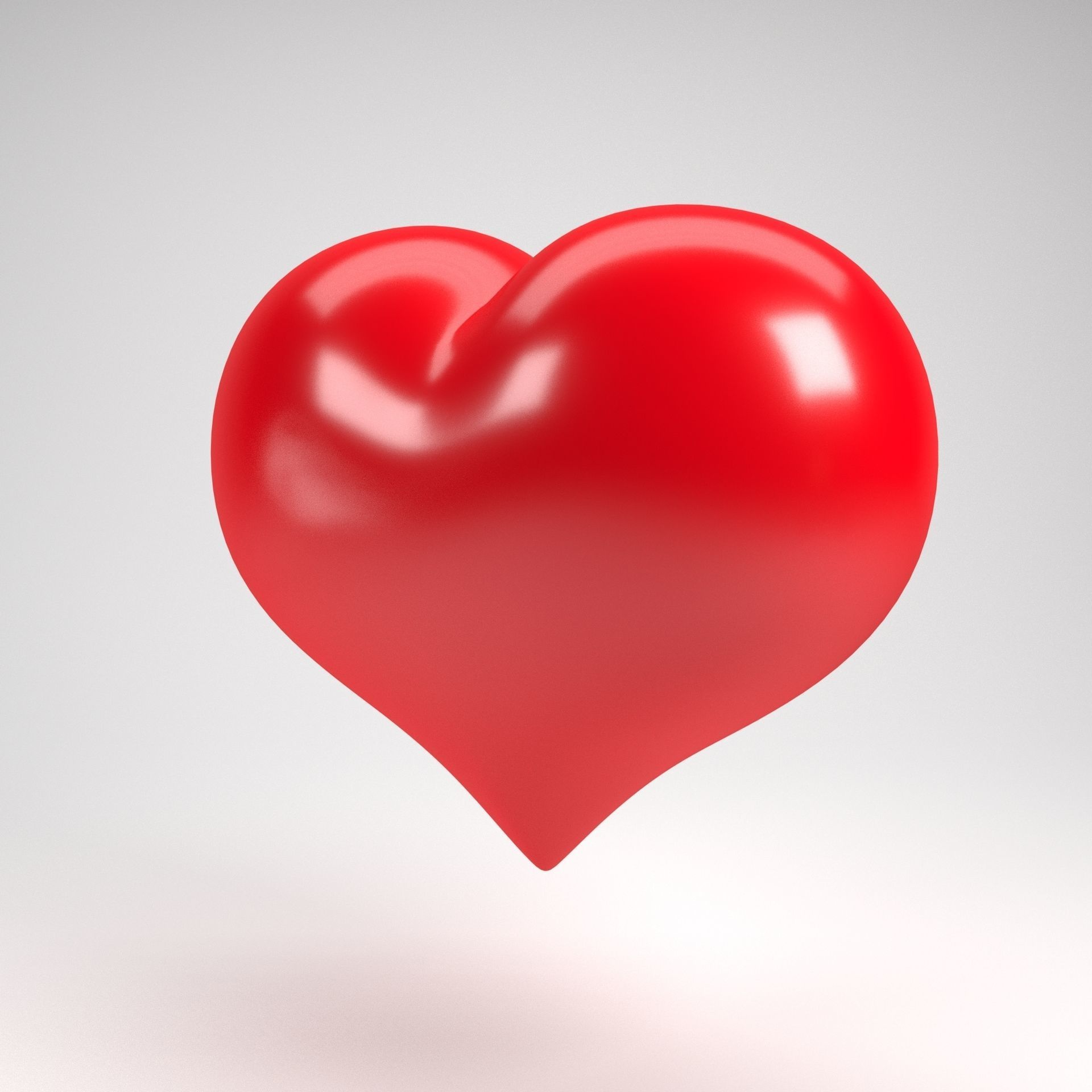 heart floating in air 3D model_1