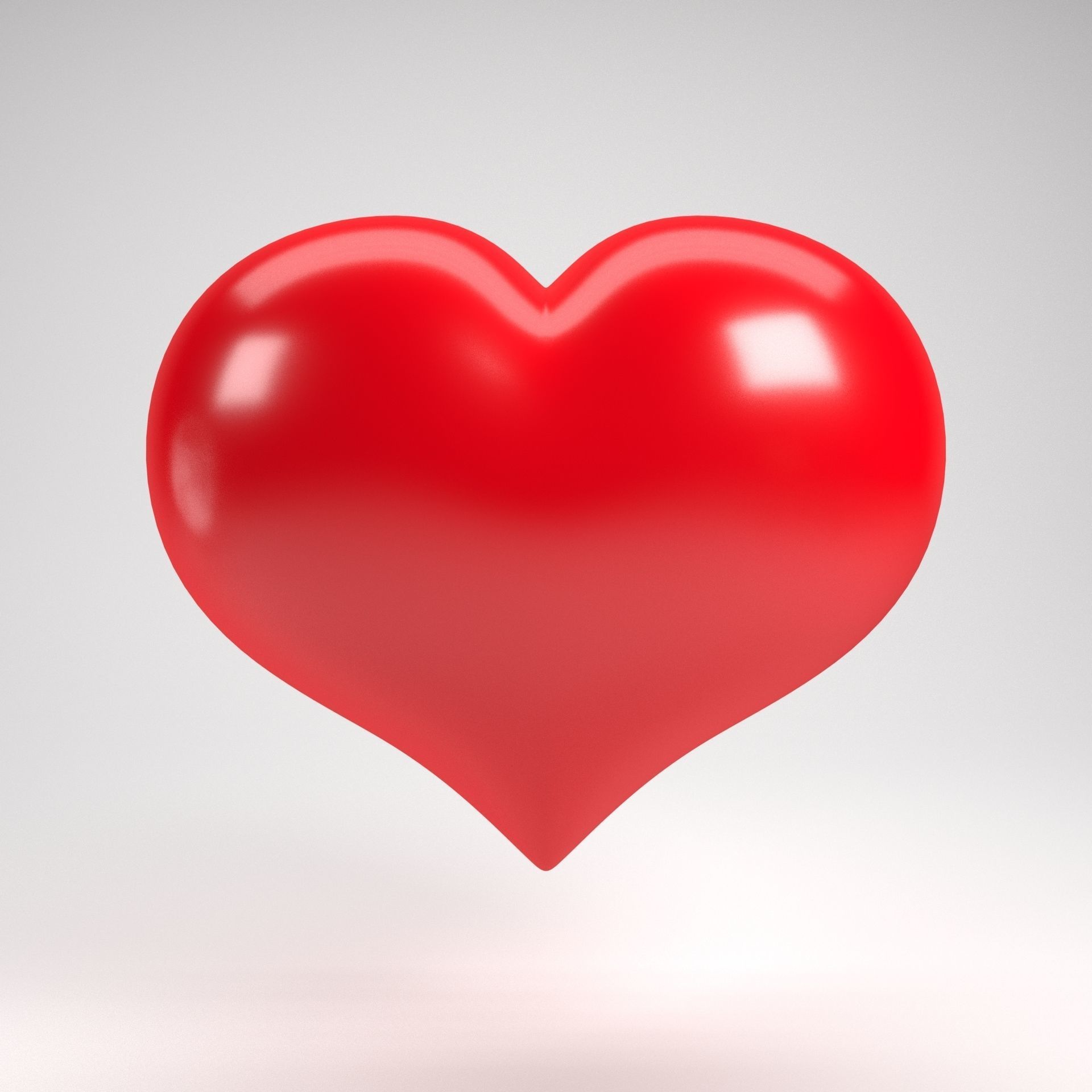heart floating in air 3D model_3