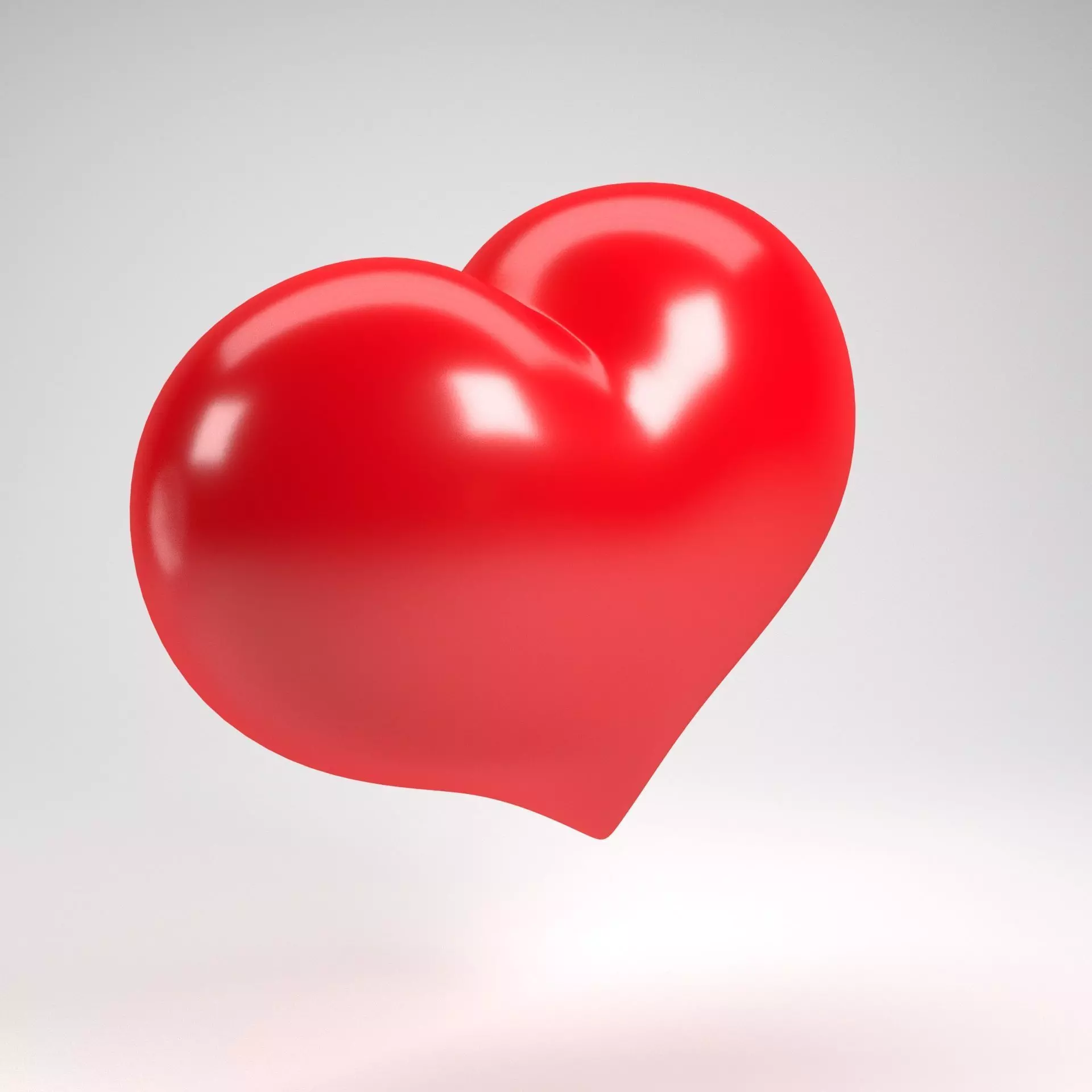 heart floating in air 3D model_0