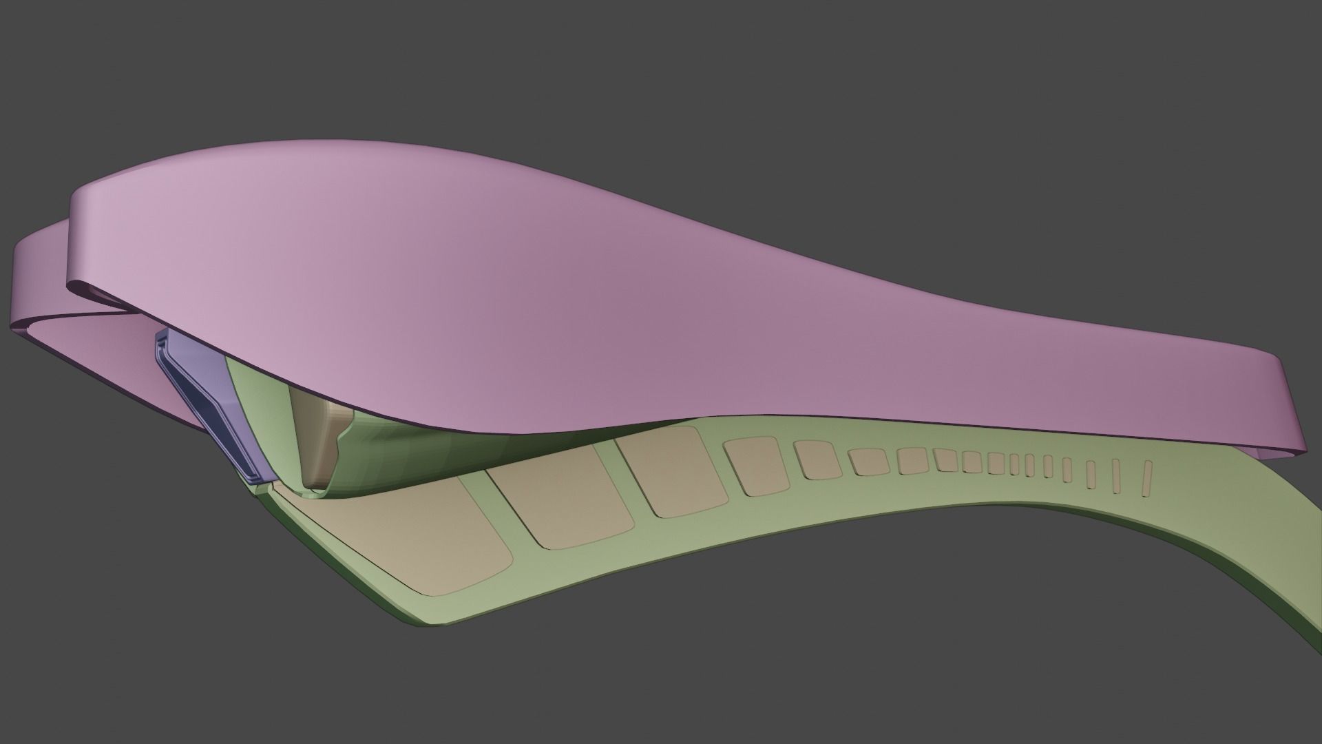 Scissors future bike concept  Low-poly 3D model_9