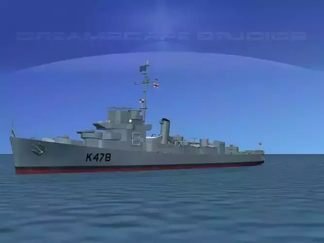 UK Captains Class Frigate HMAV Gardiner 3D model