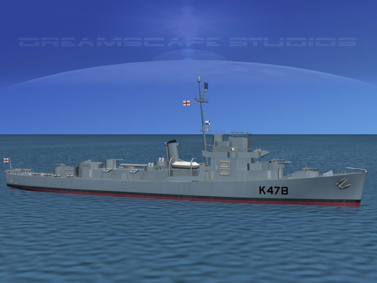 UK Captains Class Frigate HMAV Gardiner 3D model_2