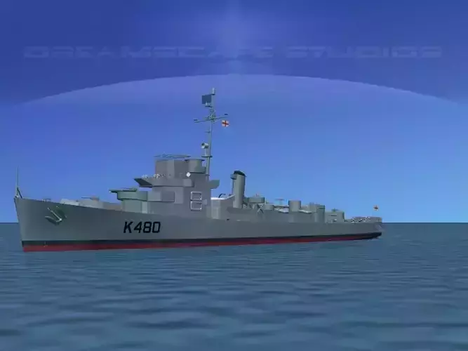 UK Captains Class Frigate HMAV Goodson 3D model