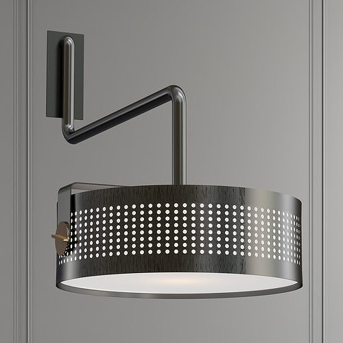 MODENA modern wall light with dot pattern 3D model