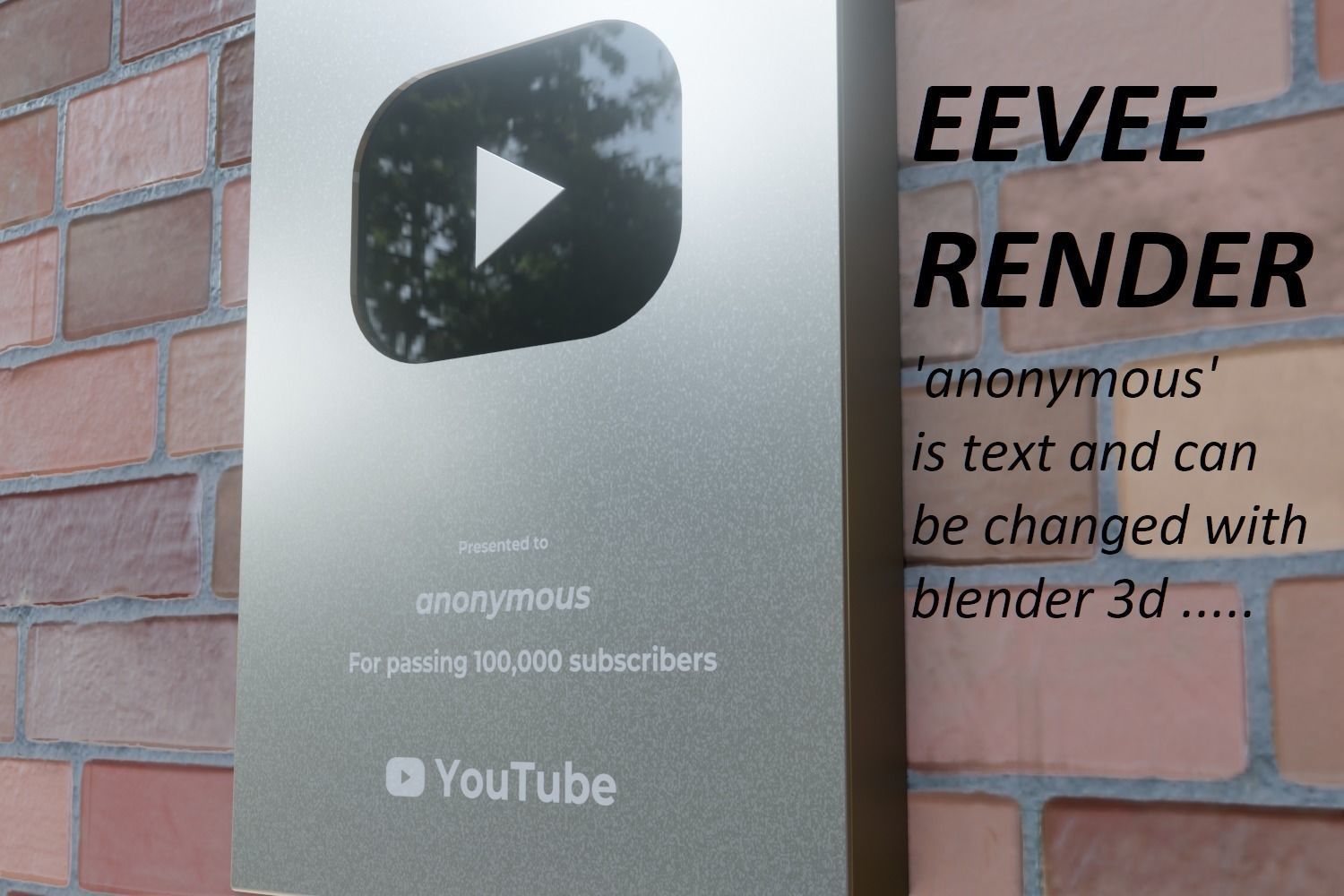 Decoration Props - YouTube Silver Play Button Prop Low Poly Free low-poly 3D model_1