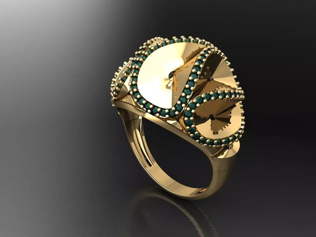 P223- Diamond ring 3D print model_0