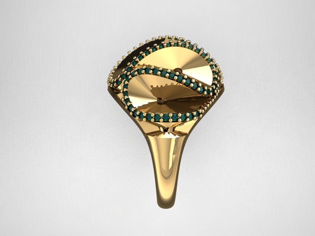 P223- Diamond ring 3D print model_2