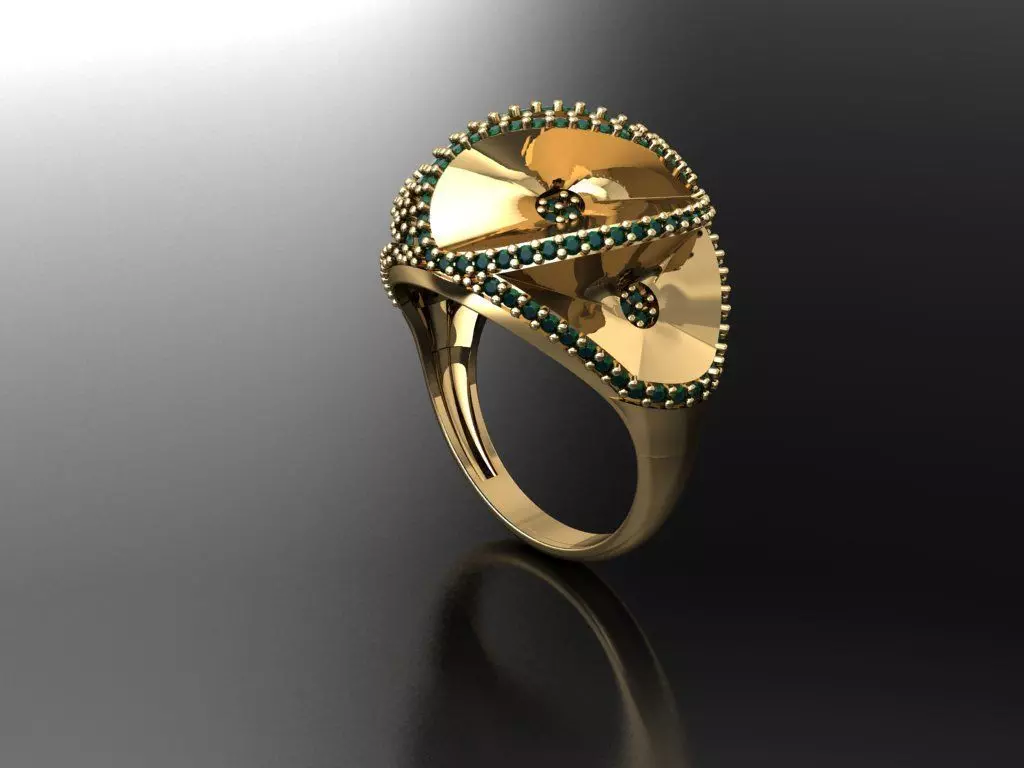 P224- Diamond ring 3D print model_0