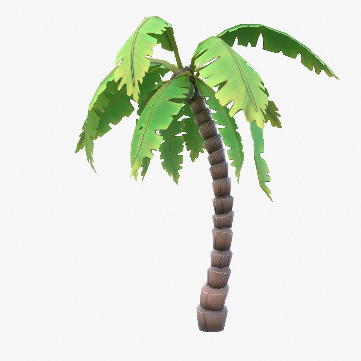 Cartoon Palm Tree Low-poly 3D model_3