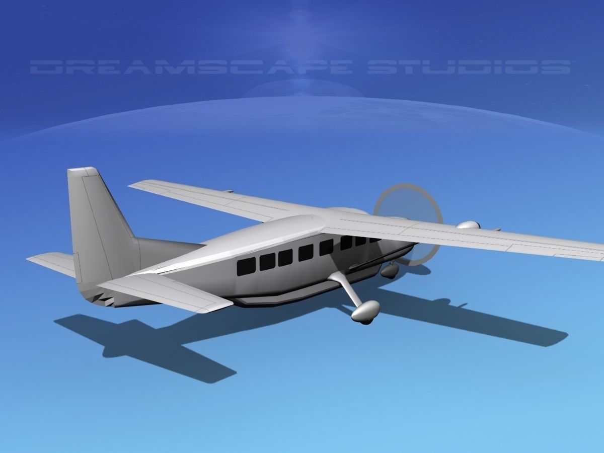 Cessna C208 Caravan LP SS Low-poly 3D model_5