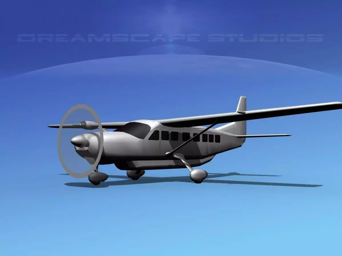 Cessna C208 Caravan LP SS Low-poly 3D model_0