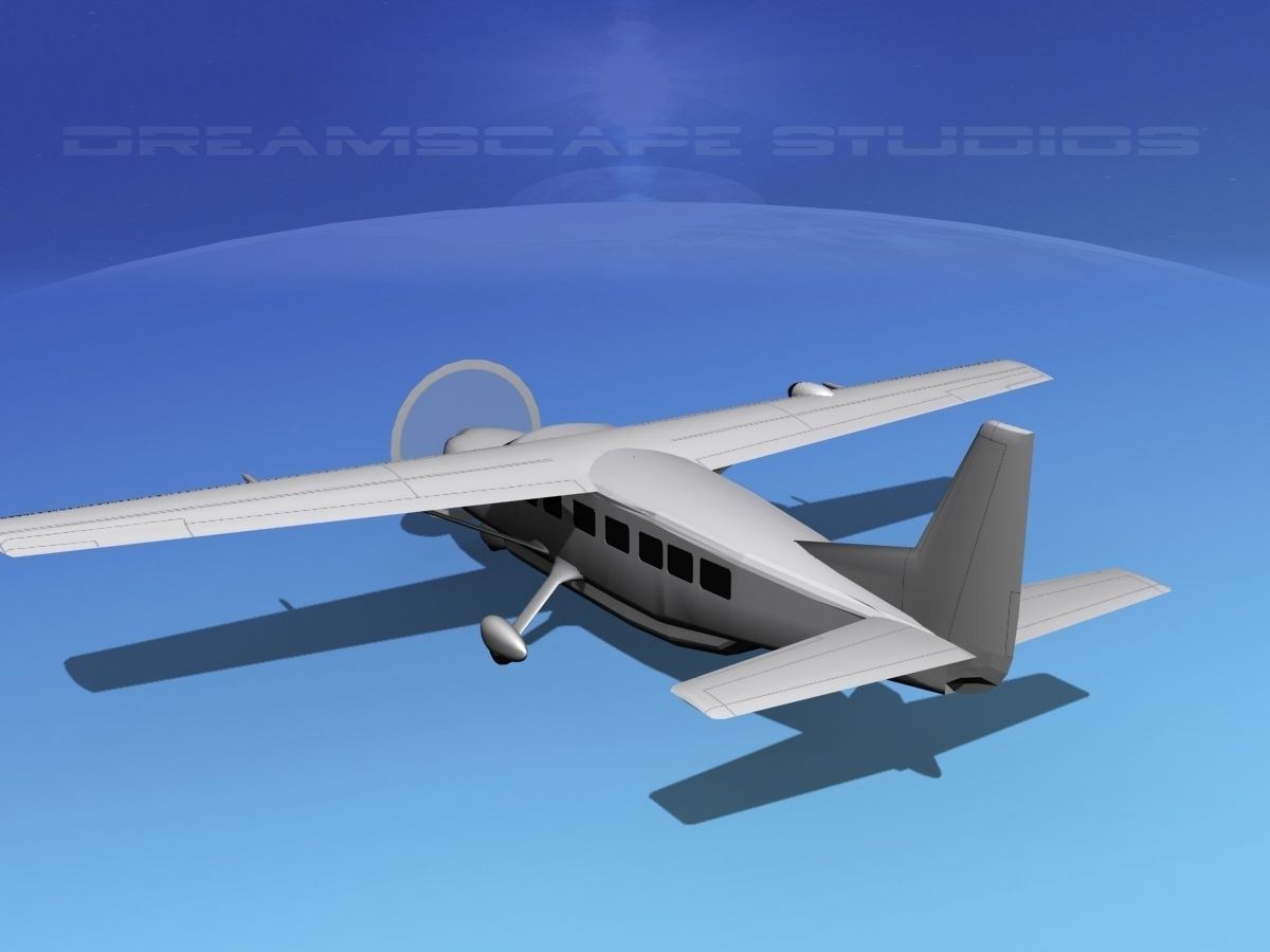 Cessna C208 Caravan LP SS Low-poly 3D model_7