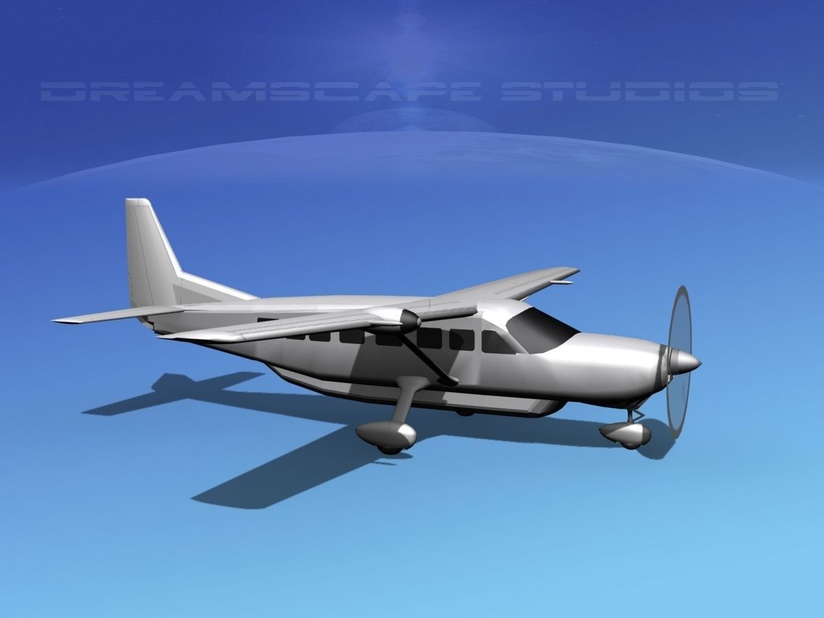 Cessna C208 Caravan LP SS Low-poly 3D model_3