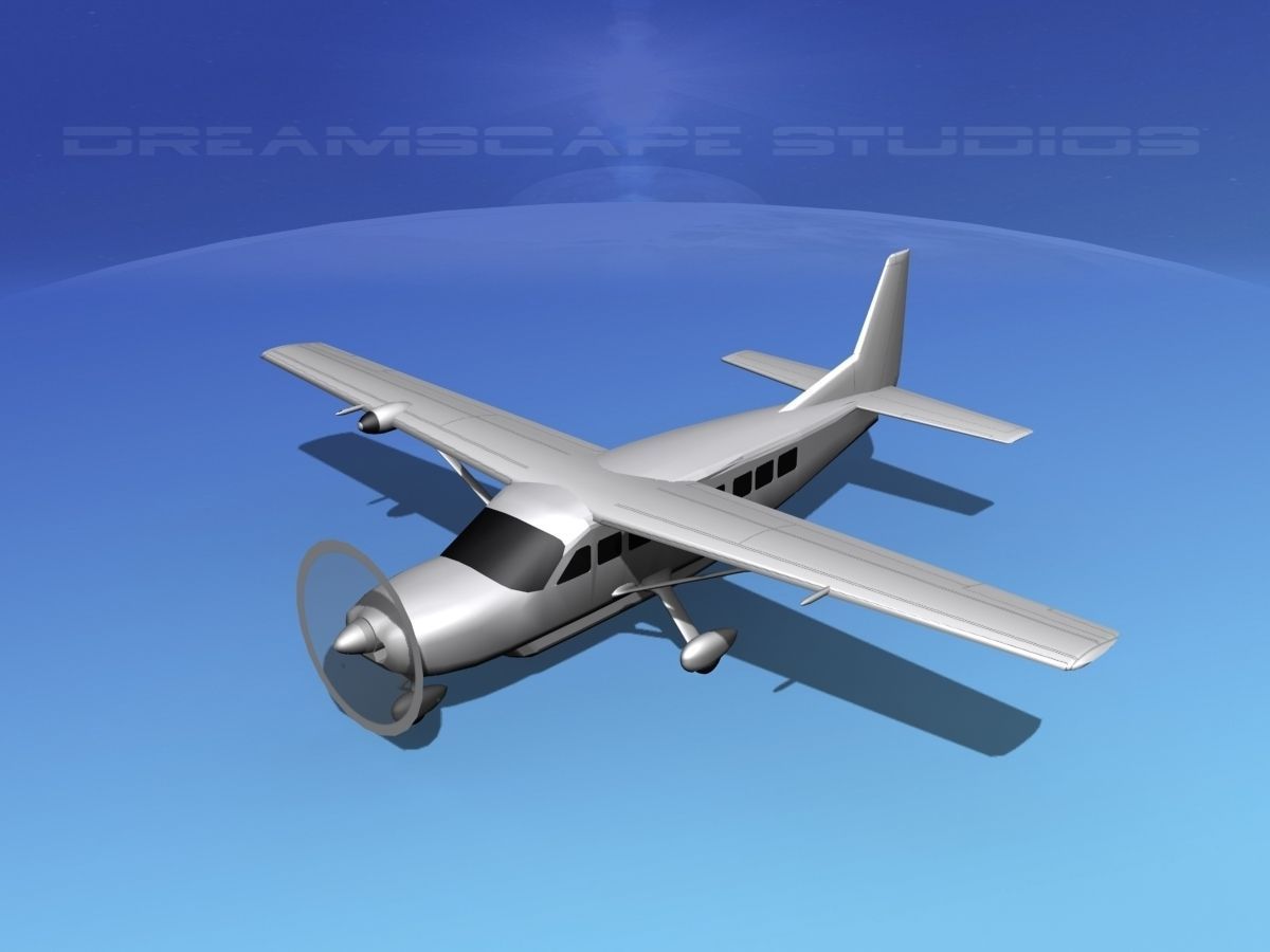 Cessna C208 Caravan LP SS Low-poly 3D model_10
