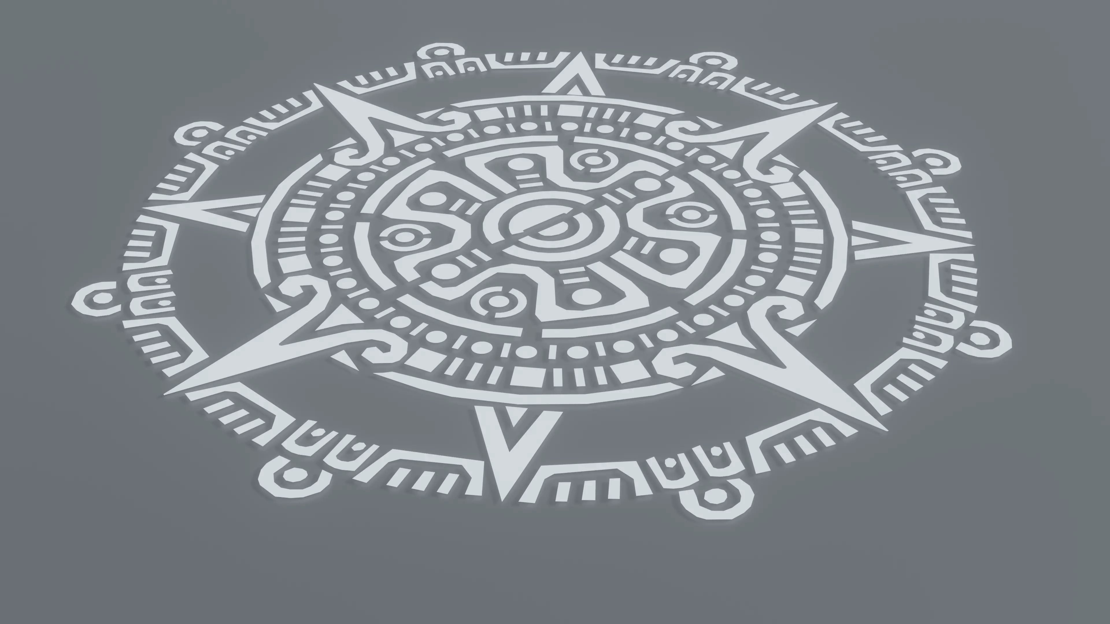 Aztec Calendar Free low-poly 3D model