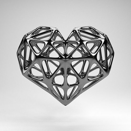 heart geometric 3D model