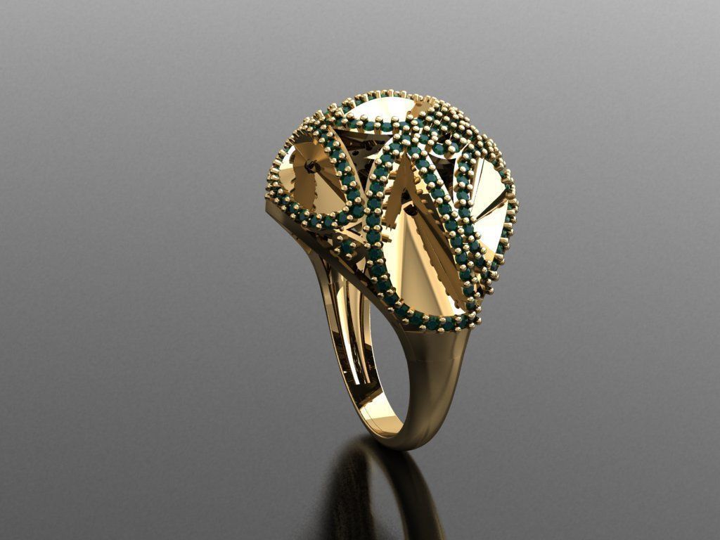 P230- Diamond ring 3D print model_1