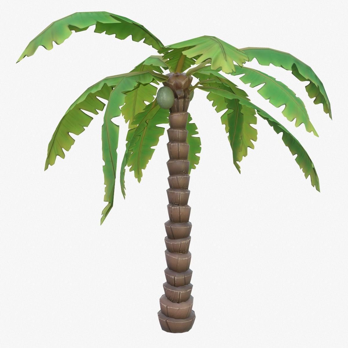 Cartoon Palm Tree Low-poly 3D model_2