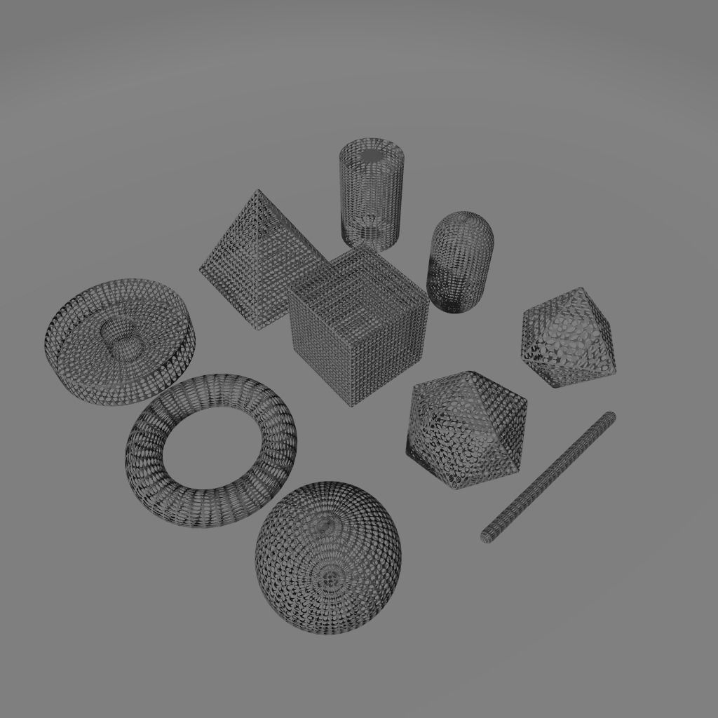 Abstract Geometry Decore Set 3D model_12