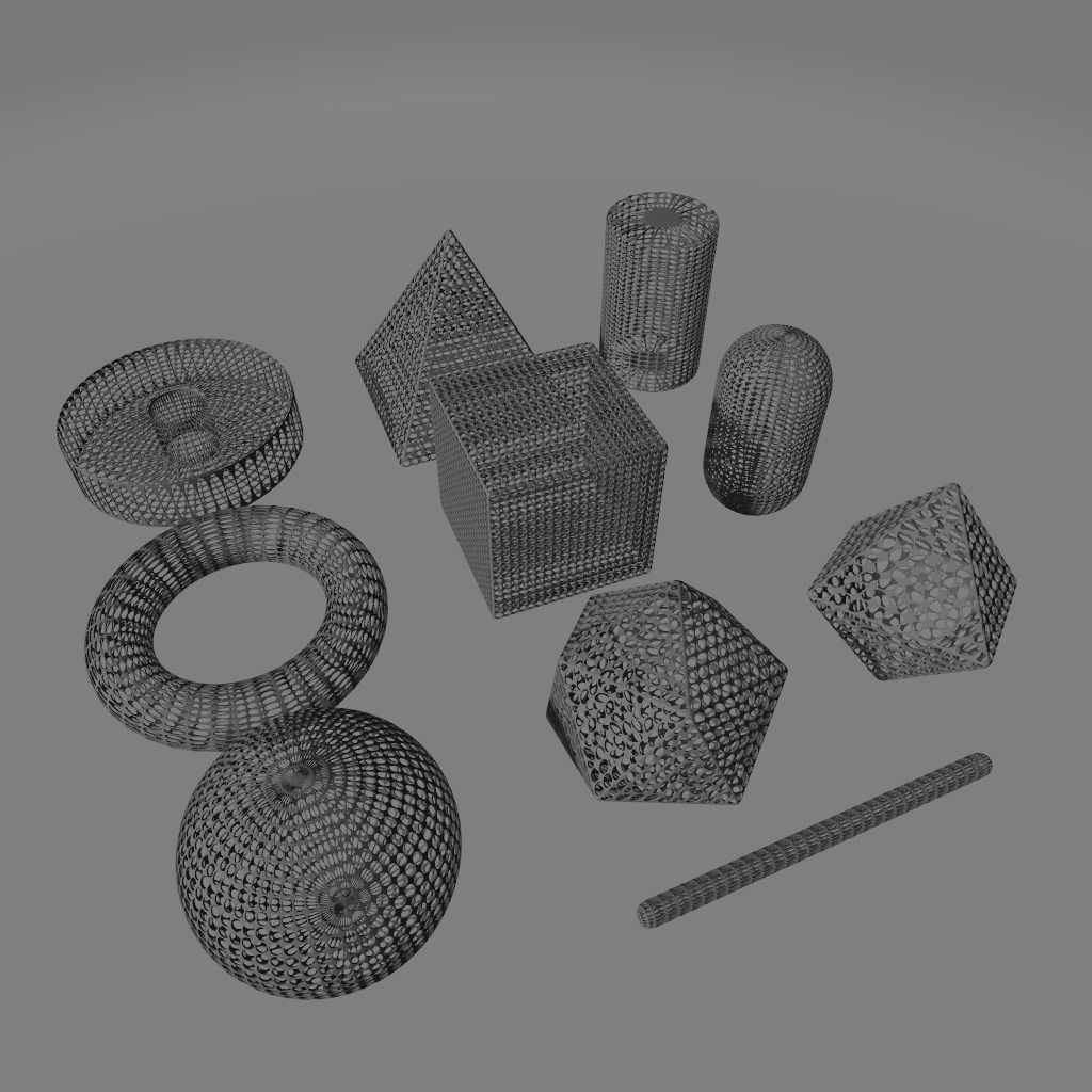 Abstract Geometry Decore Set 3D model_13