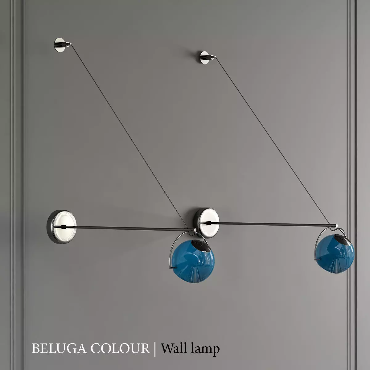 BELUGA three light fixtures hanging on wall 3D model_0