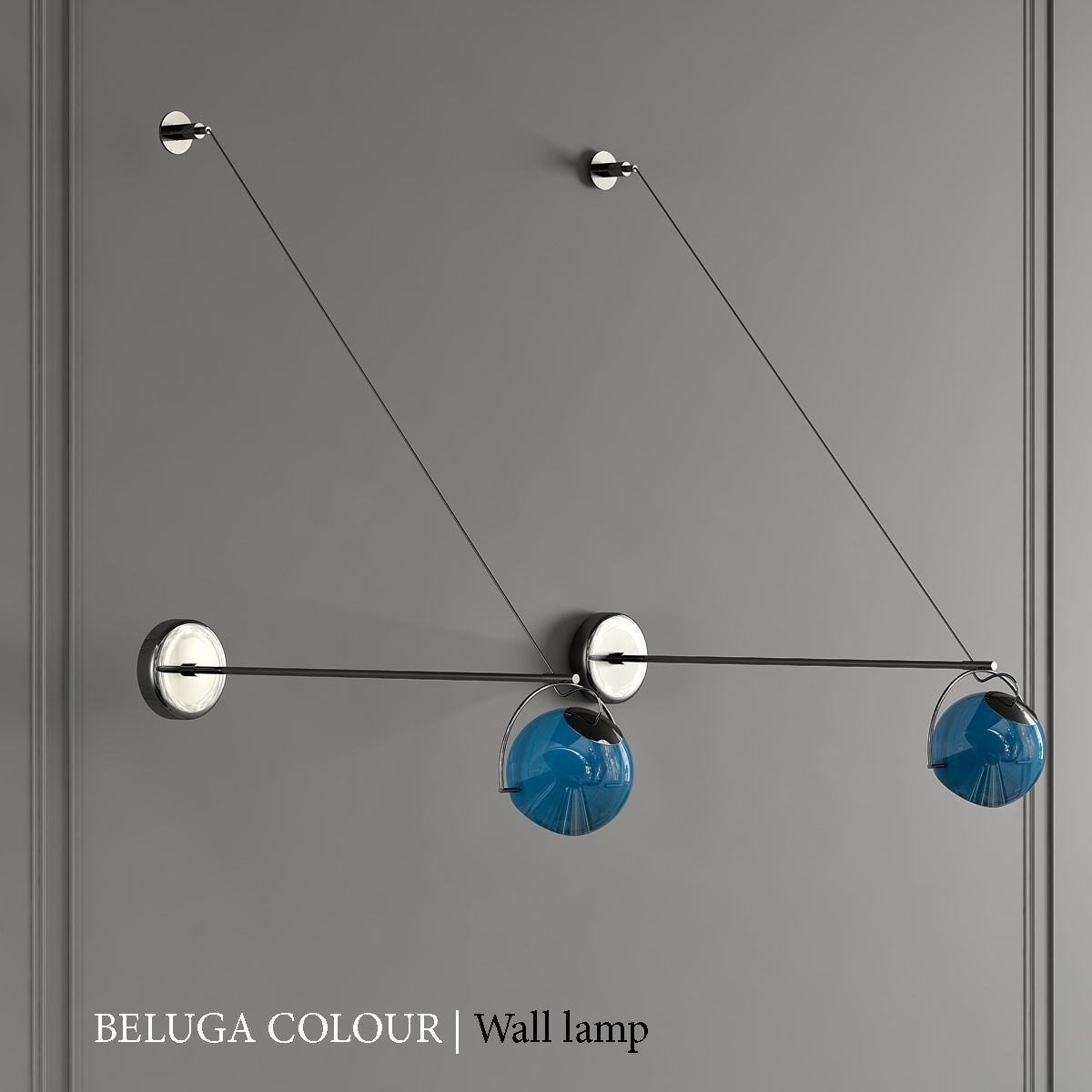 BELUGA three light fixtures hanging on wall 3D model_1