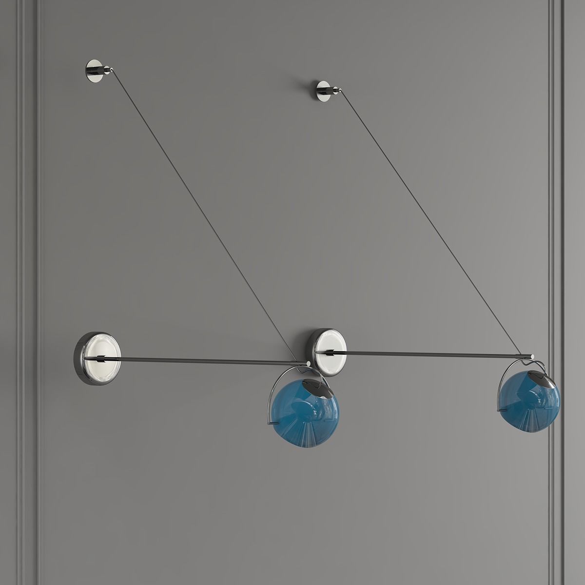 BELUGA three light fixtures hanging on wall 3D model_4