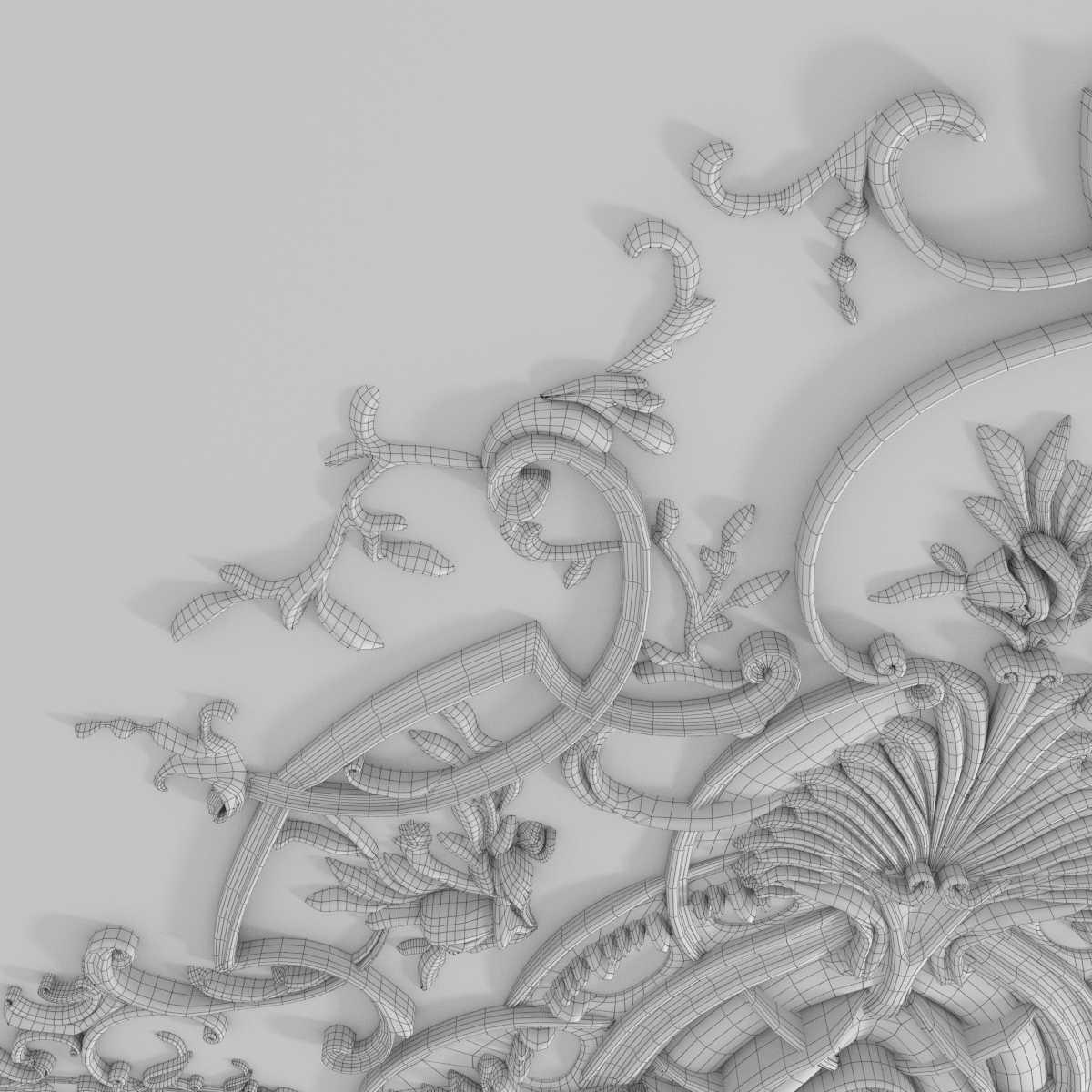 Auberlet Laurent Louis XV ceiling rosette 3D model_9