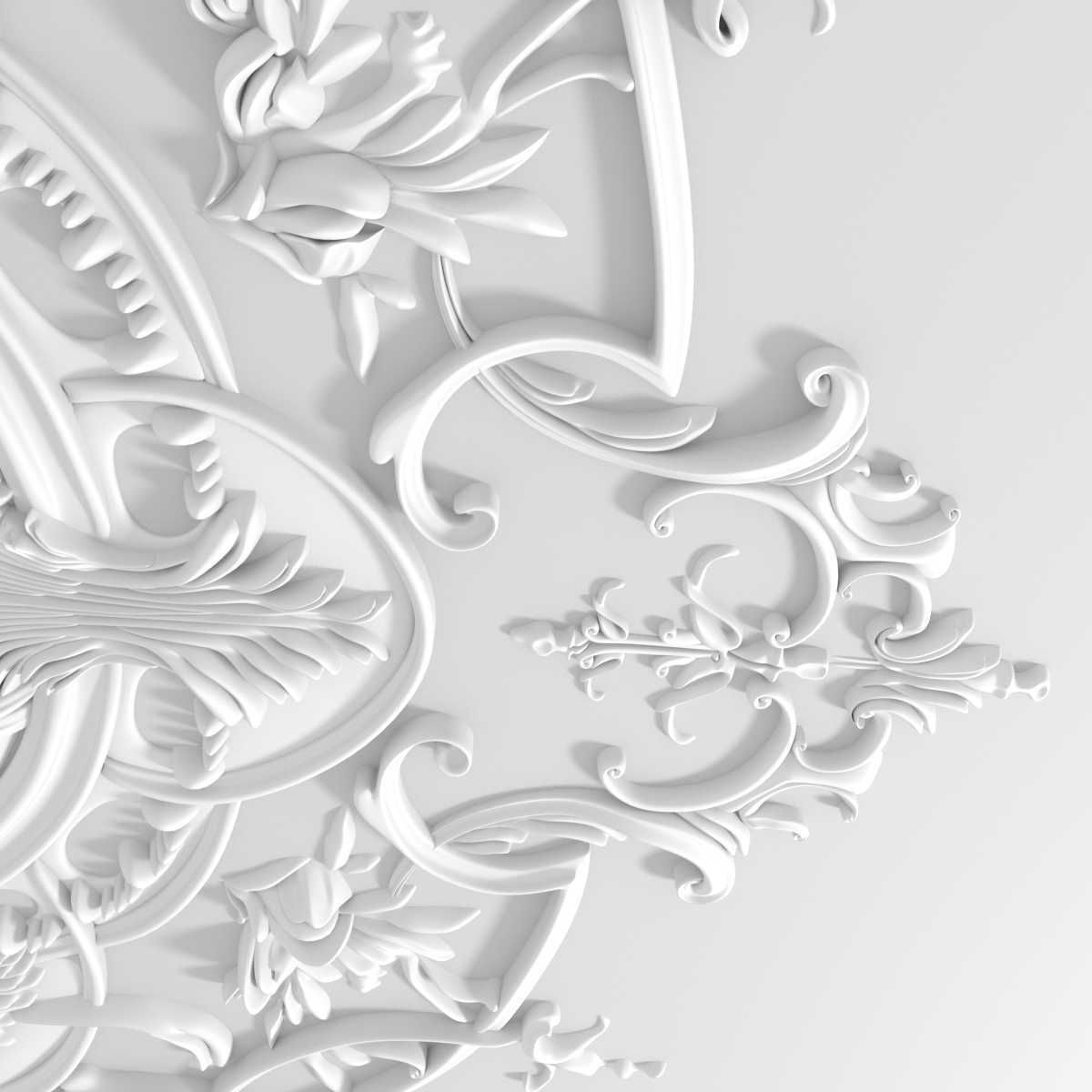 Auberlet Laurent Louis XV ceiling rosette 3D model_6