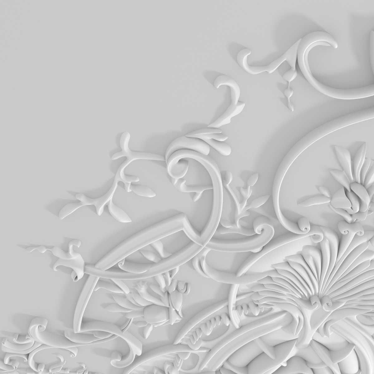 Auberlet Laurent Louis XV ceiling rosette 3D model_7