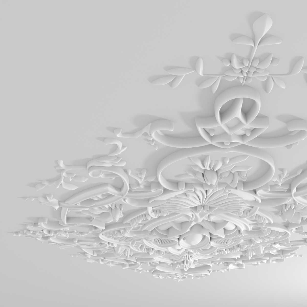 Auberlet Laurent Louis XV ceiling rosette 3D model_4