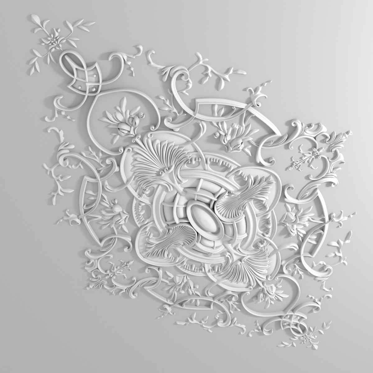 Auberlet Laurent Louis XV ceiling rosette 3D model_1