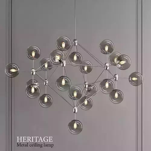 HERITAGE chandelier with glass balls hanging from it