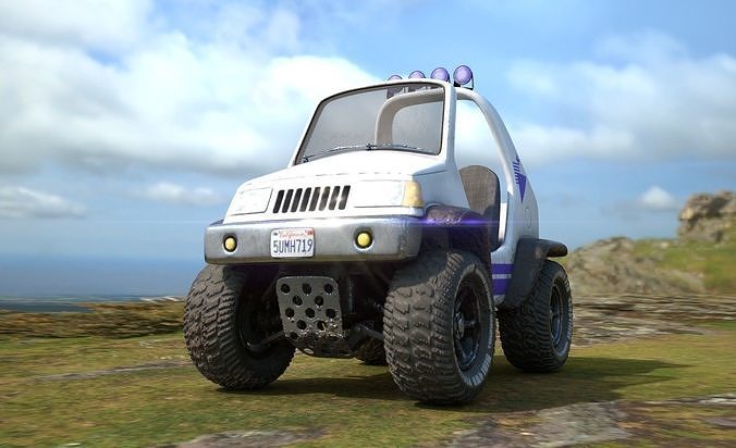 4WD Mini Low-poly 3D model