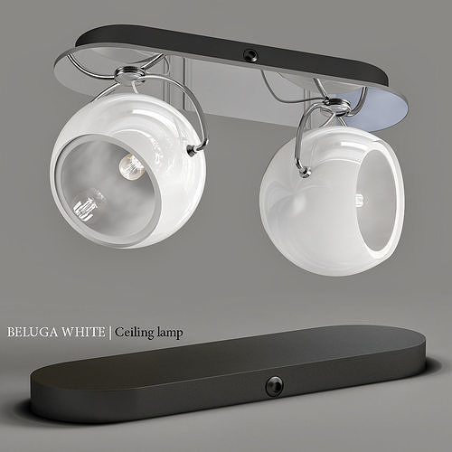 BELUGA hanging lamp with two lamps 3D model