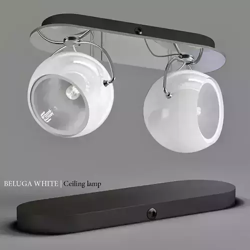 BELUGA hanging lamp with two lamps 3D model